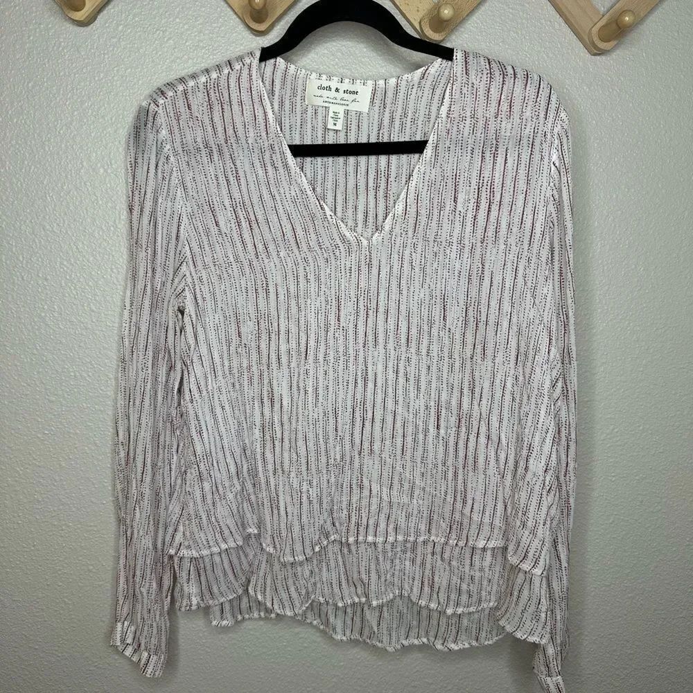 Cloth and Stone with love from Anthropologie Sheer Blouse Sz M